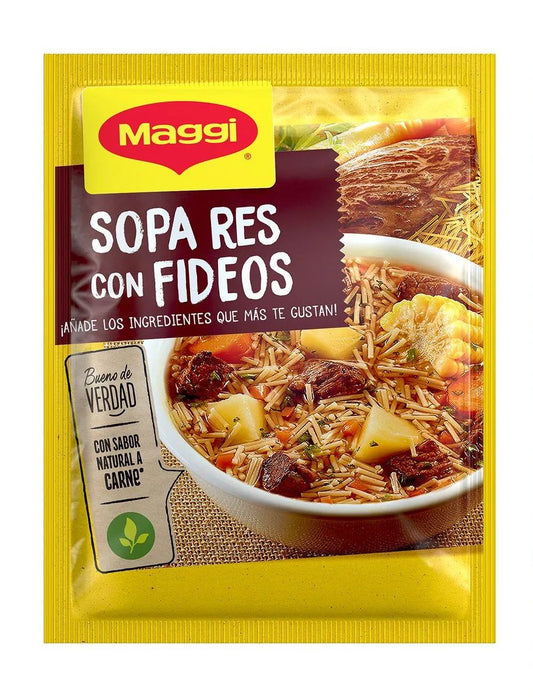SOPA DE RES CON FIDEOS MAGGI